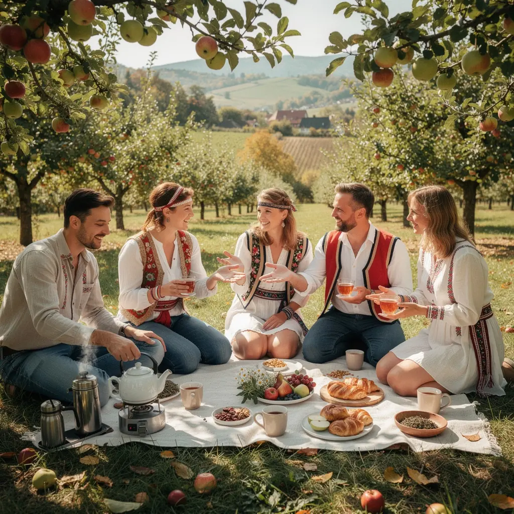 Zelený čaj s bylinkami a kvetmi v elegantnej šálke.